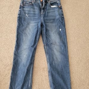 Loft High Waist Straight Crop Jeans Size 4